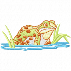 Frogs Embroidery Design 5